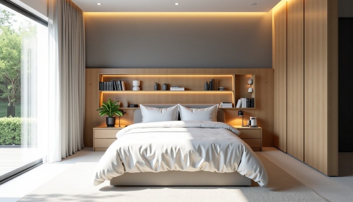 Tête de lit astucieuse avec rangements intégrés : maximisez l’espace de votre chambre Tête de lit astucieuse avec rangements intégrés : maximisez l’espace de votre chambre